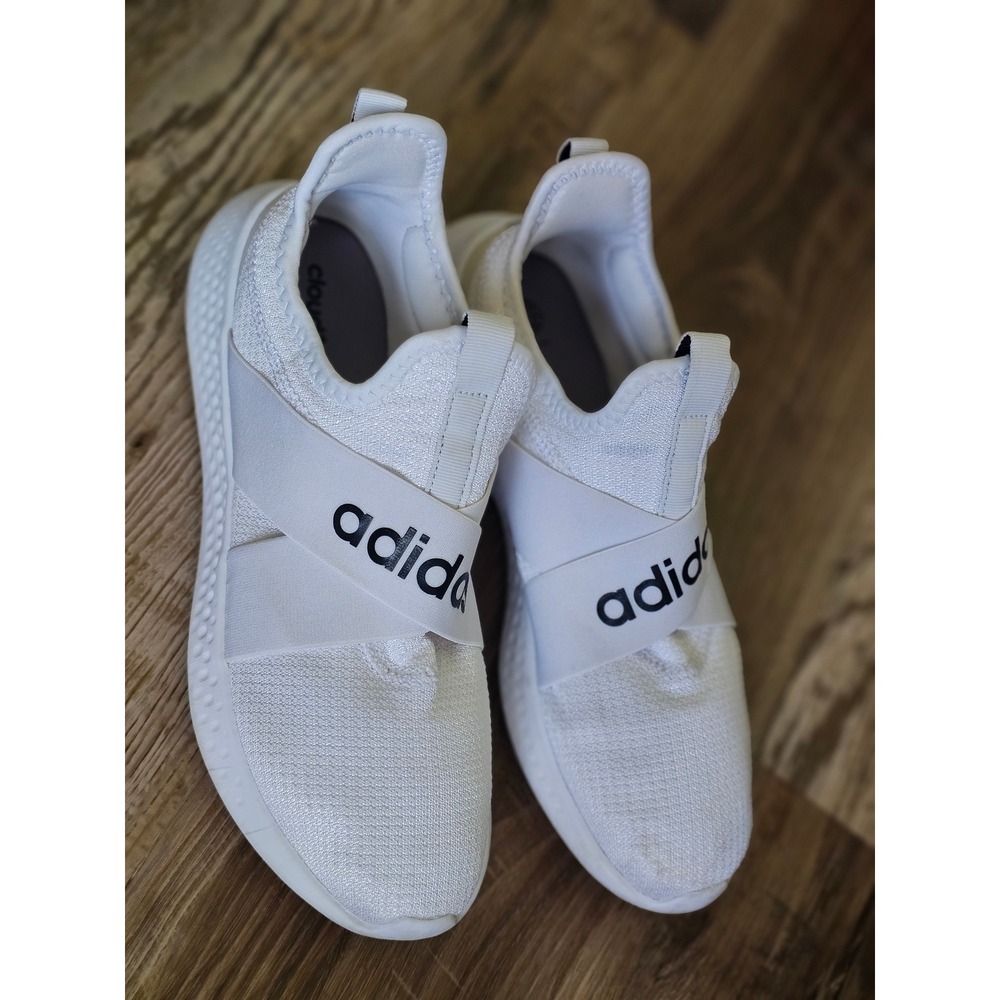 Adidas Puremotion Adapt White Slip On Running Shoes FX7325 Womens 10